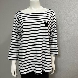 Disney Black and White Stripe Shirt